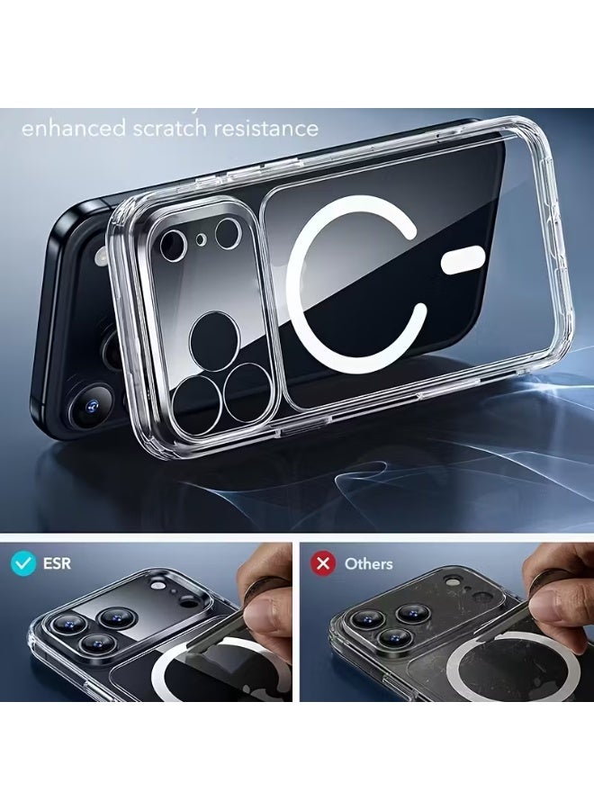 for iPhone 17 Pro Case: Magnetic Transparent Phone Cases with Screen Protector Slim Military Grade Drop Protection Rugged Shockproof Protective Cell Phone Cover (Clear) - Image 2